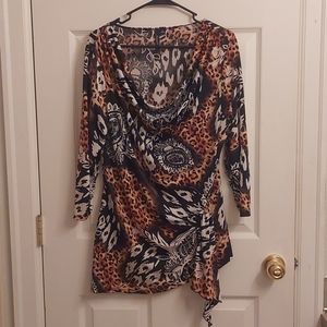Womans XL animal print bouse